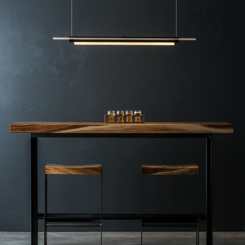 Plank LED Pendant, Black, Black