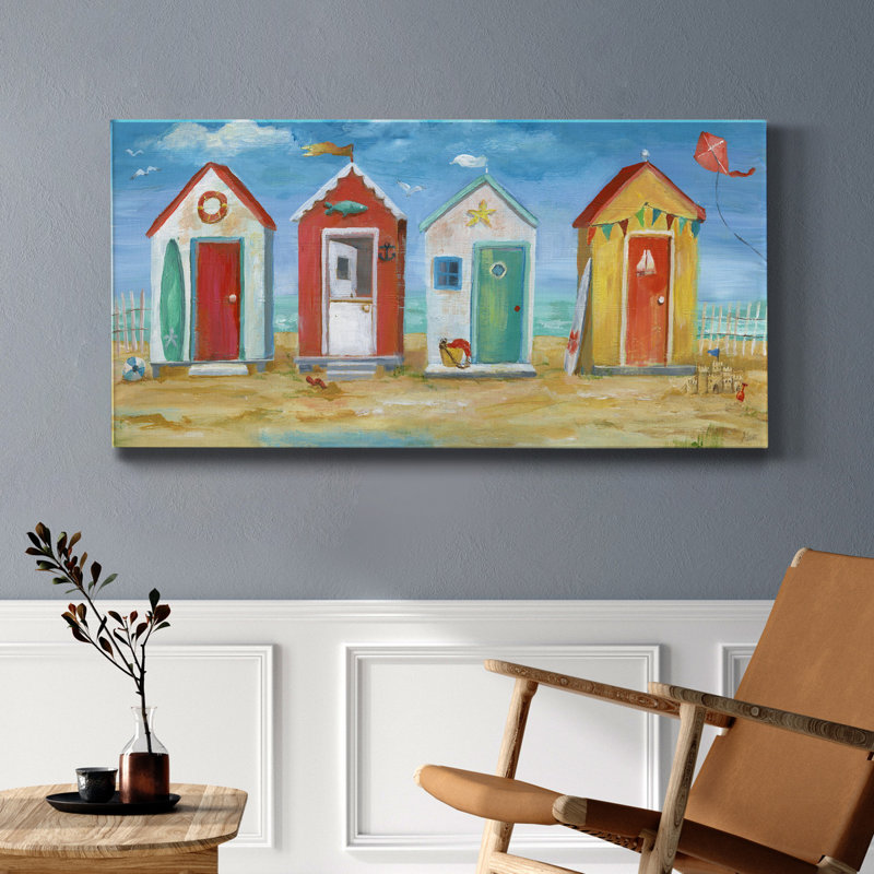 " Bright Beach Huts ", 24" H x 12" W x 1" D