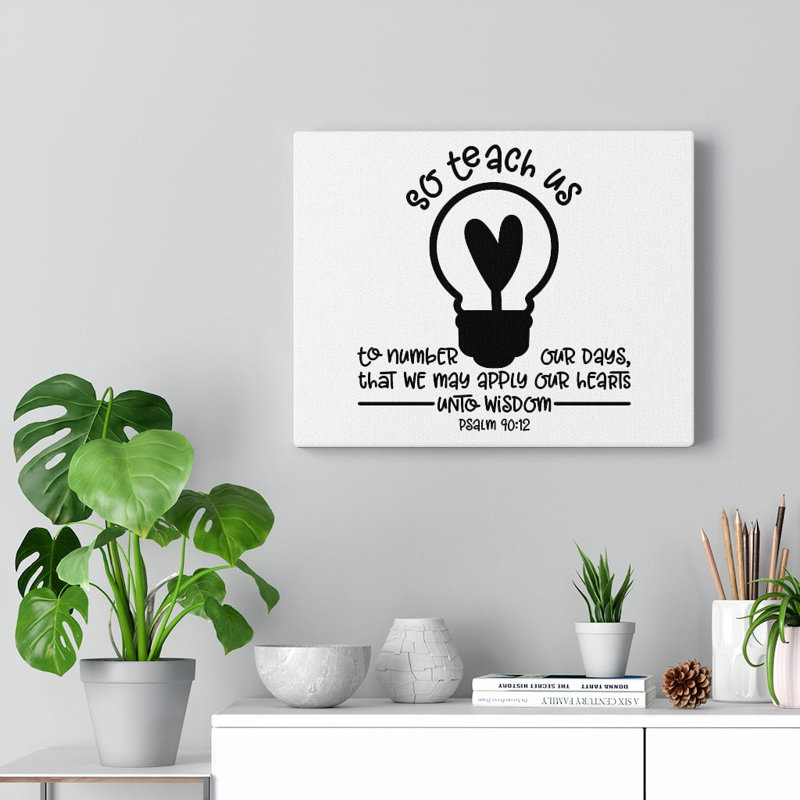 Teach Us - Wrapped Canvas Print, 28cm H x 36cm W