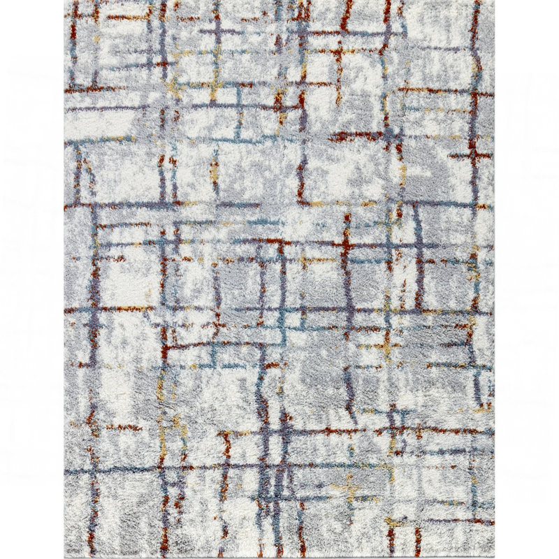 Multi Shaggy Area Rug, Rectangle 7'10" x 9'10"