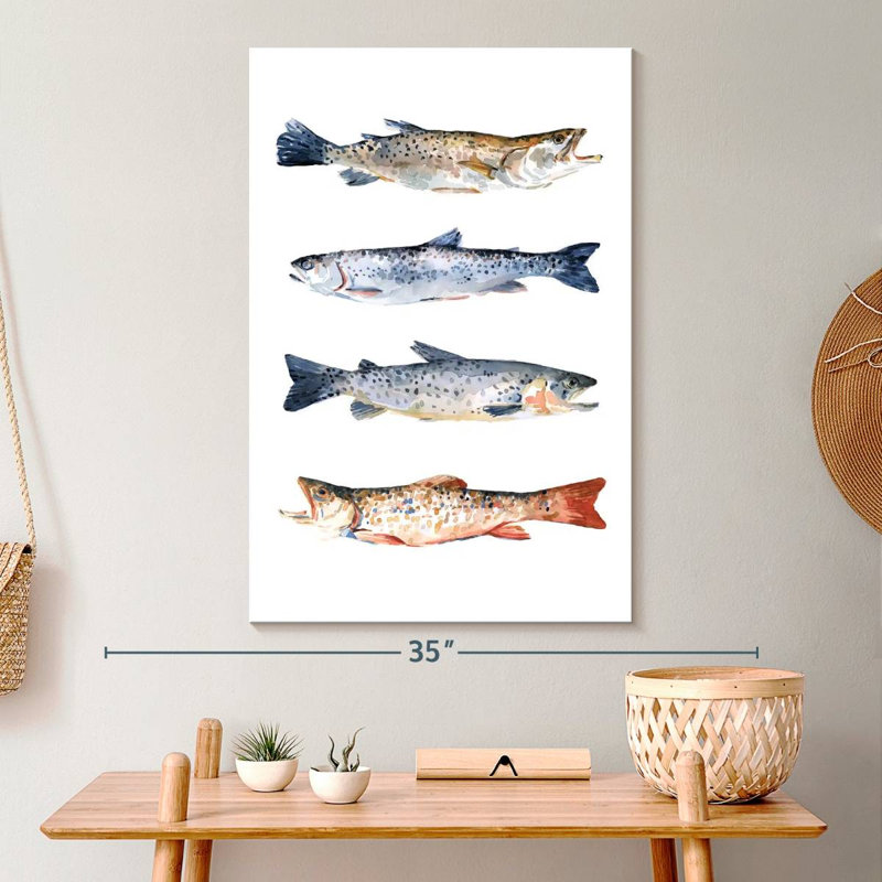 Stacked Trout I, 30" H x 20" W