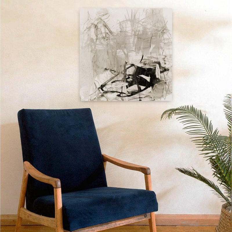 Art contemporain abstrait géométrique contemporain, H 24 po x l 24 po