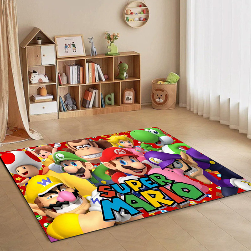 Tapis pour enfant Super Mario, 47 po x 71 po Super Mario Birthday Party Decorations