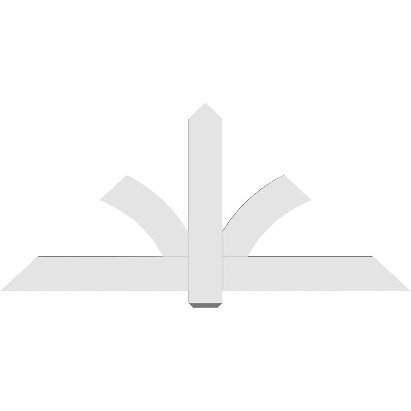 Support pour pignon en PVC Redmond, H 33 po x l 72 po (pas 11/12), P 2 po x F 6 po