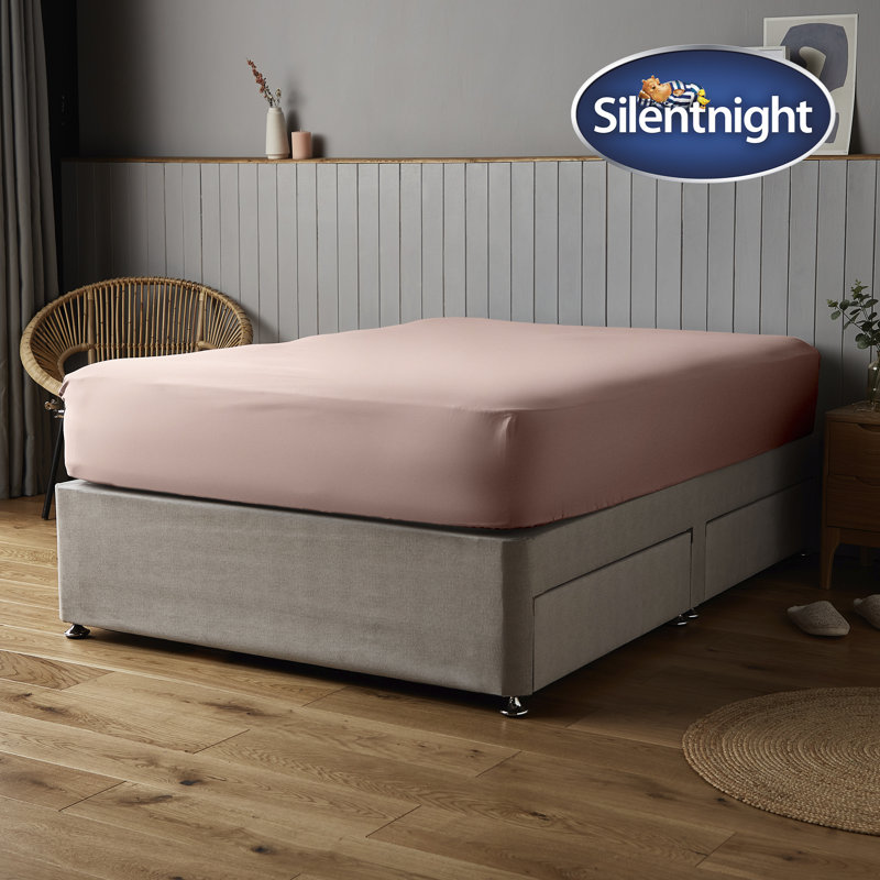 Silentnight Supersoft Fitted Sheet, Pink, Kingsize (5')