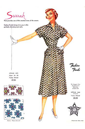 « surorah » par fashion frocks-impression publicitaire, H 30 po x l 20 po
