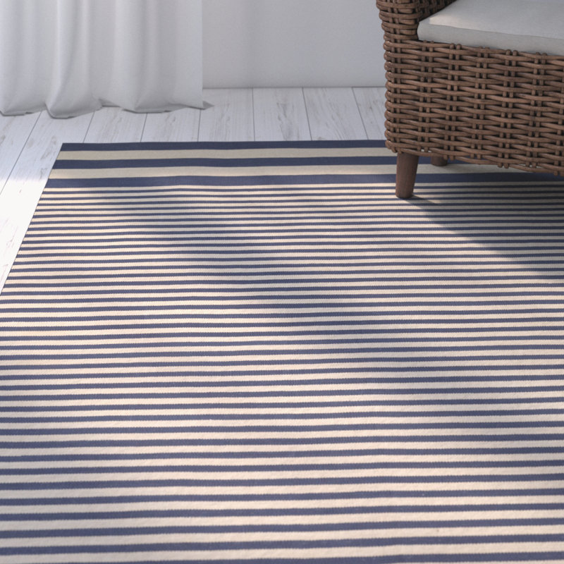 Kinslee Cotton Striped Indoor Rug, Rectangle 8' x 11'