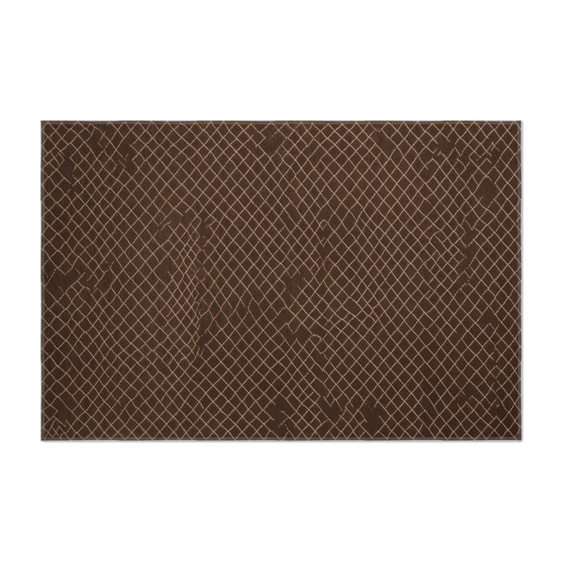 Tapis noir intérieur et extérieur Trellis, Rectangle 5 pi x 7 pi