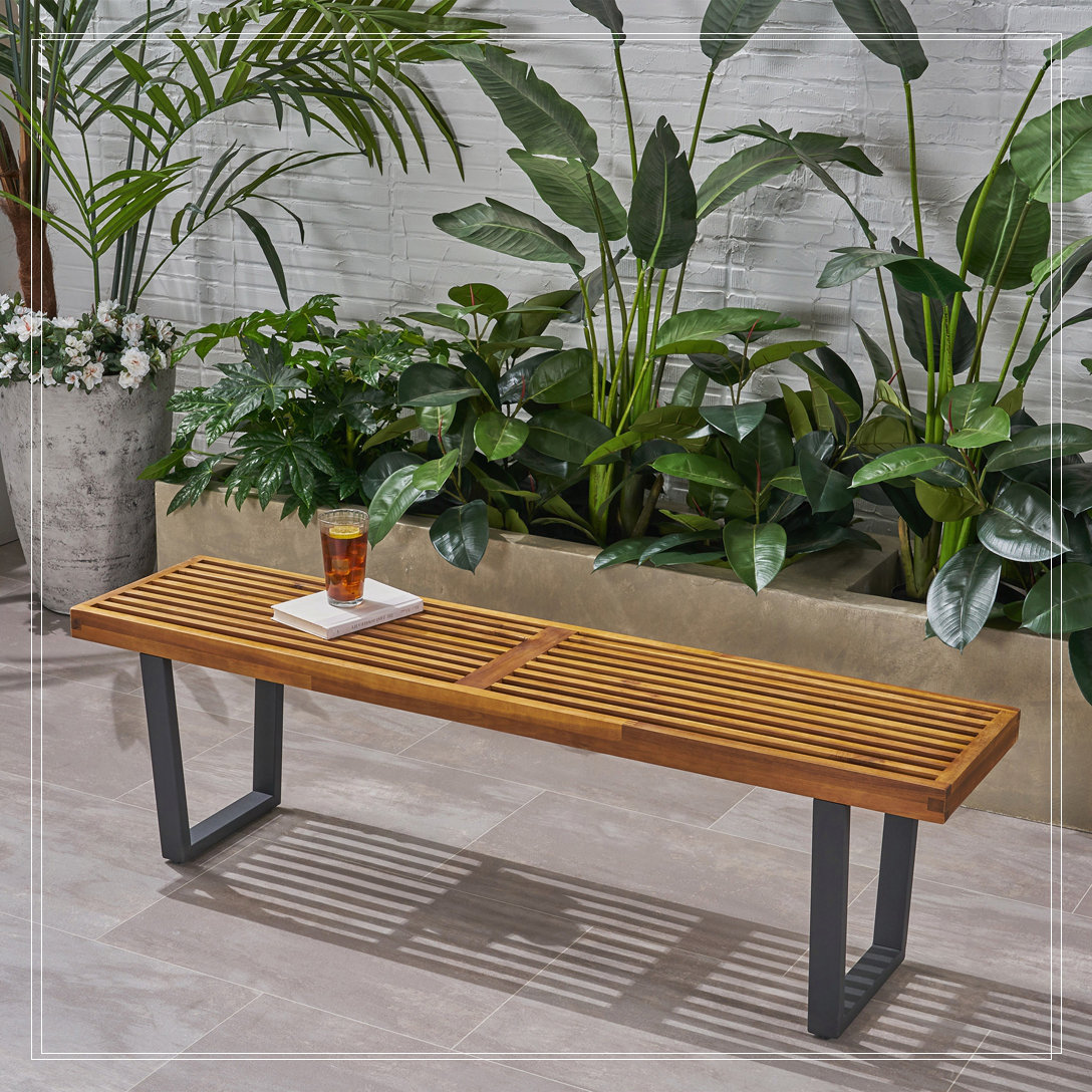 Latitude Run® Solid Wood Outdoor Bench | Wayfair