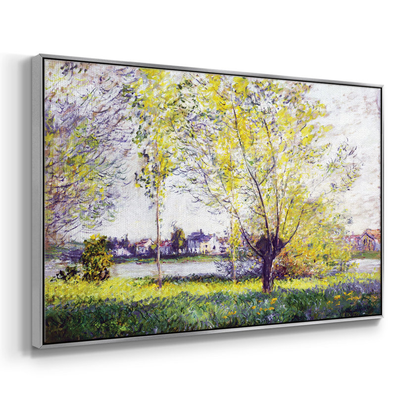 The Willows, 1880, reproduction d'art sur toile, Argent, H 27 po x l 41 po x P 2 po