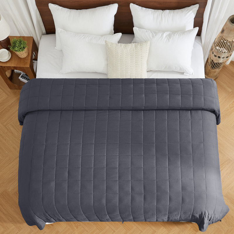 Jeté matelassé Luxury, Gris, 20 lb, L 80 po x L 87 po
