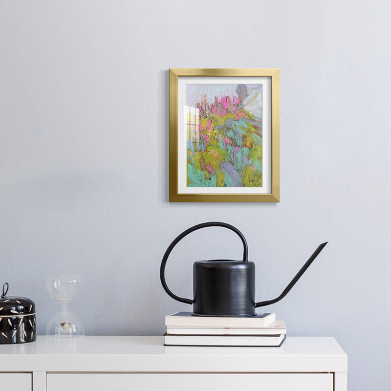Rise and Bloom -Framed Print, 25.5" H x 17.5" W, Gold