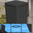 23 Gallon Resin Indoor Outdoor Use Trash Can with Lid for Patio, Kitchen, Backyard, Black