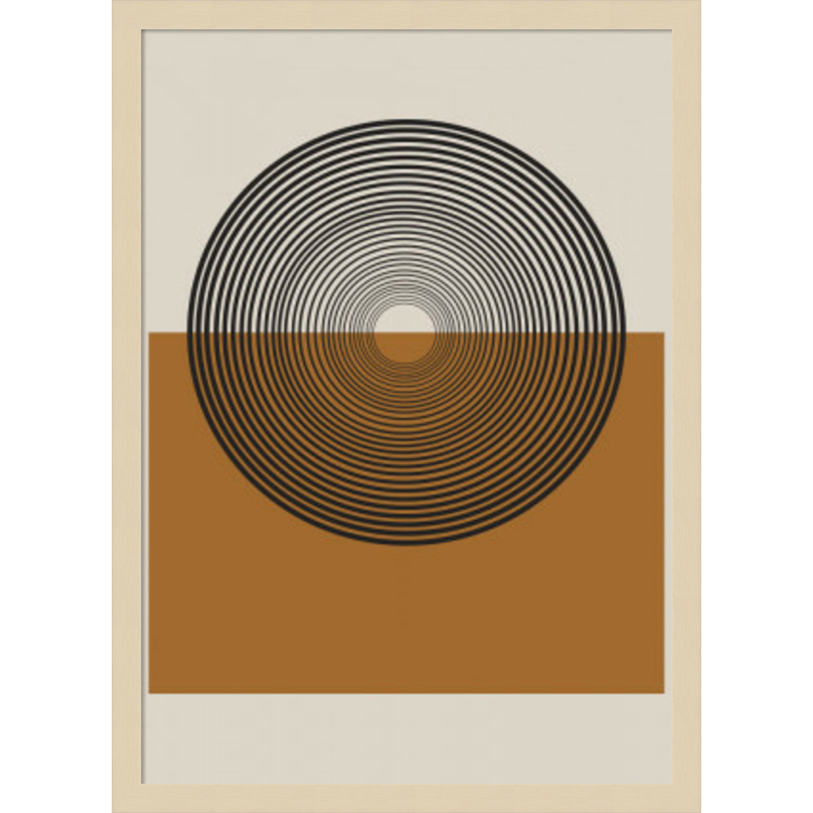 Retro Landscape by The Miuus Studio, Brown, 25" H x 18" W x 1" D