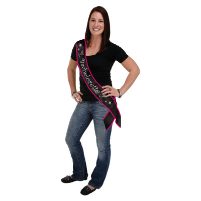 Bachelorette Satin Sash - 33" x 4" - Pack of 6