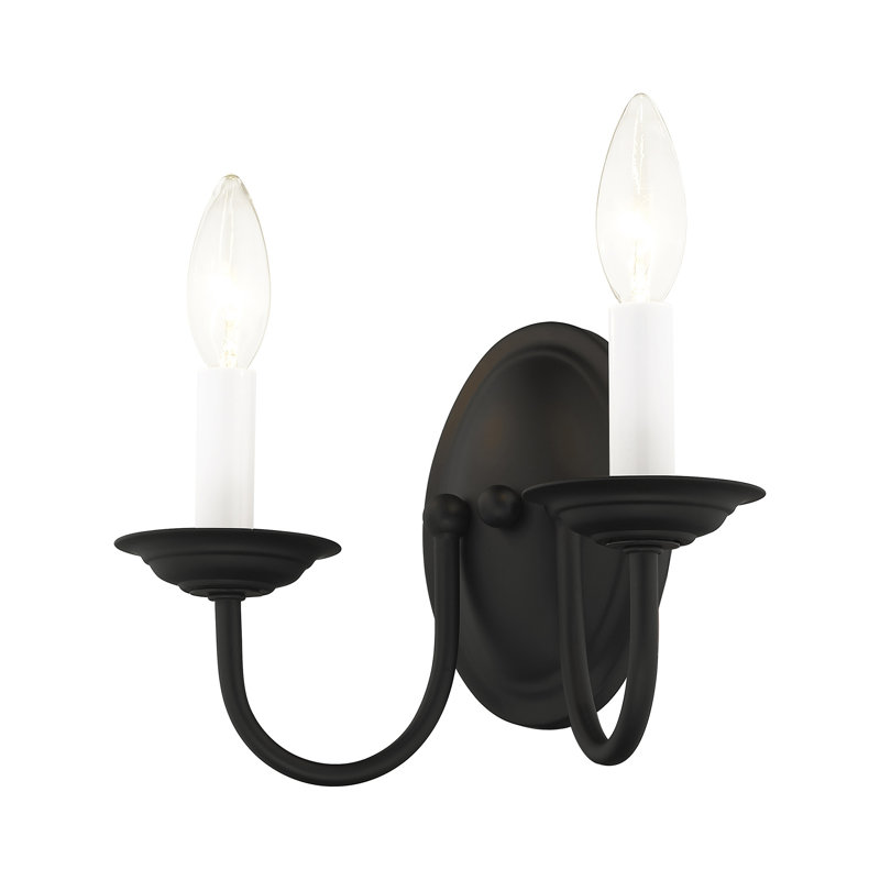 Freels Candle Wall Light, Black