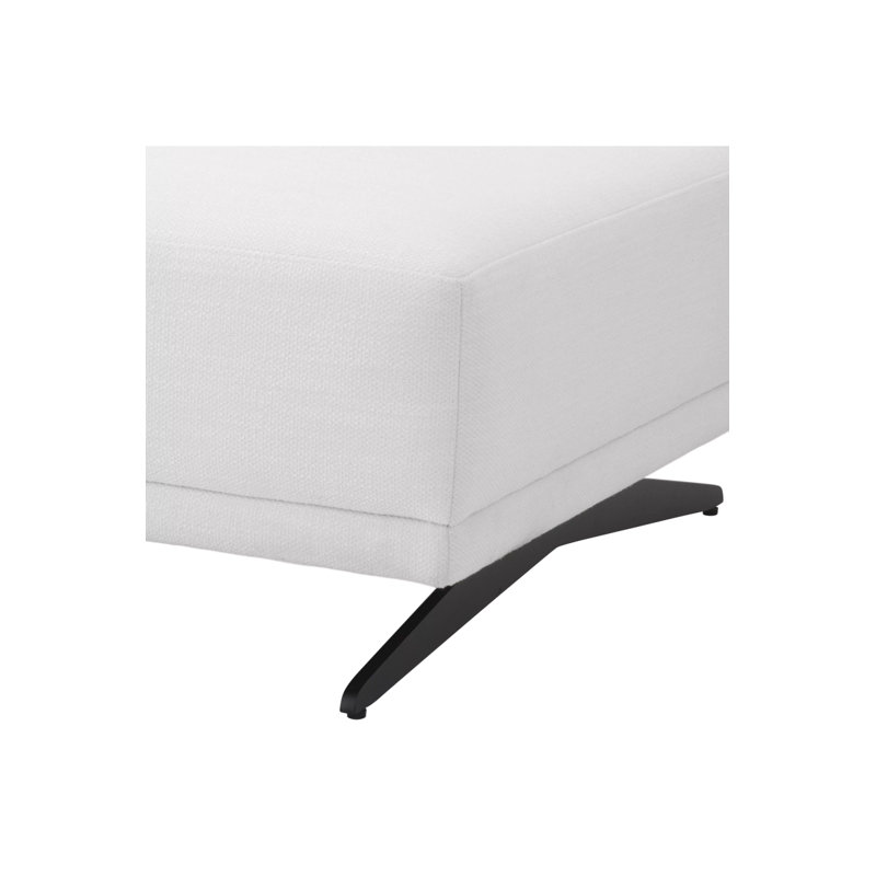 Endless Square Ottoman, White Polyester Blend