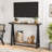 2-Tier Sofa Table, Entryway Table With Storage Shelf, V-Shaped Leg Design, Farmhouse Console Table With Metal Frame, Multipurpose Accent Furniture For Living Room Bedroom Couch Hallway Grey-400193305