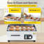 Plaque chauffante électrique de comptoir de 14 po, plaque de cuisson en acier inoxydable, surface antiadhésive, 1 600 W / 110 V, température réglable de 122 ° F à 572 ° F, utilisation dans une cuisine commerciale-121763989