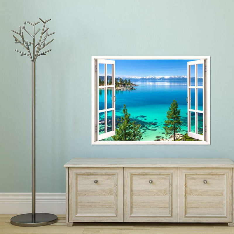 Murale paysage lac Wide, L 32 po x l 24 po