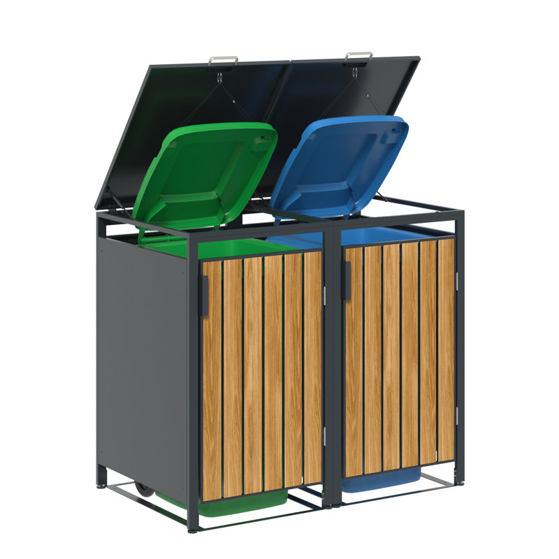 Bilbao Double Bin Store, Gray/Brown