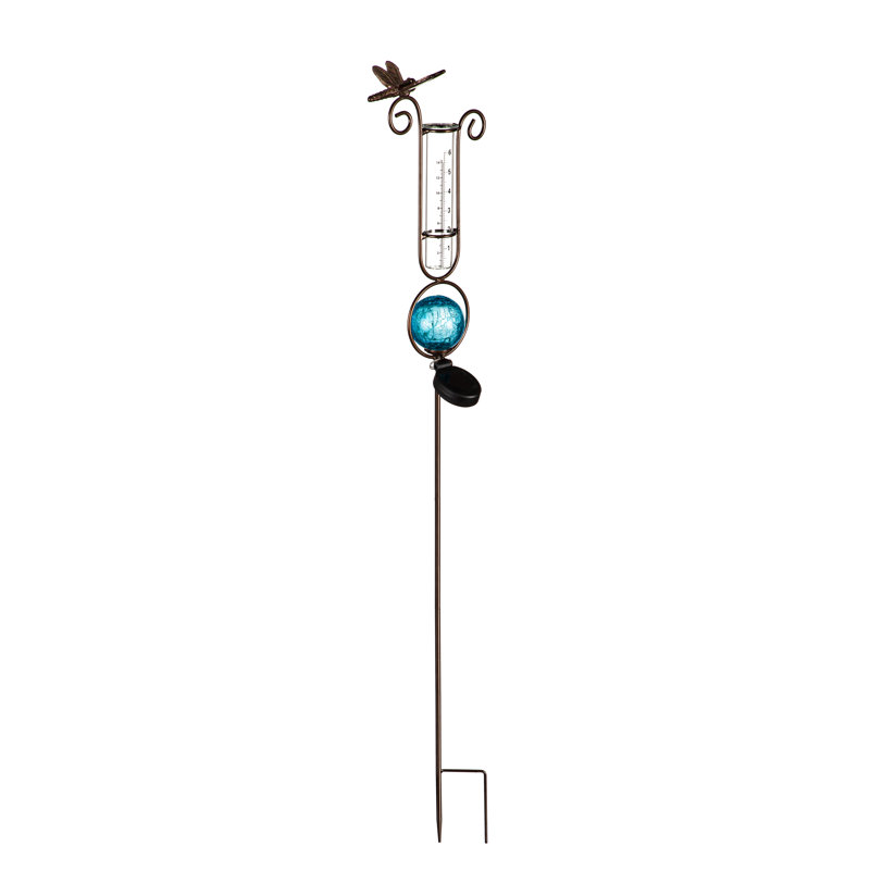 Piquet de jardin à énergie solaire, H 43,7 po x l 4,52 po x P 7,87 po, Bleu
