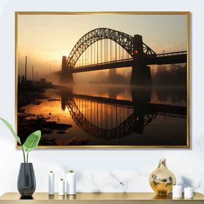 " Orange Bridge At Dawn "