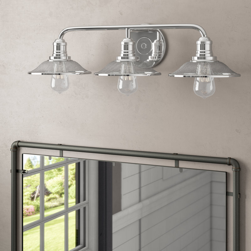 Rigby 3-Light Vanity Light, Polished Nickel