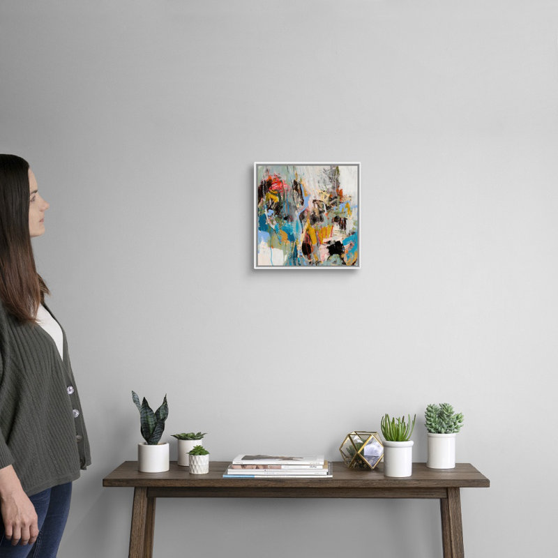 Reproduction d’art sur toile, "Adelaide" par Jeffrey Tover, Cadre blanc, H 14 po x l 14 po x P 1,75 po