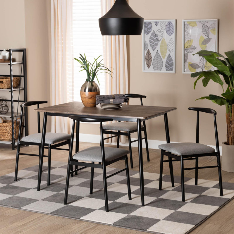 Ensemble repas 5 pièces Baxton Studio Keenum, Gris