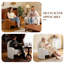 Fauteuil d'appoint rembourré, design moderne, tissu tweed chenille-26513953