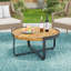Tables de patio durables, table basse industrielle en bois d'acacia pour la maison