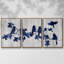 Indigo Hangout, impression sur toile 3 pièces-639792424-639792423