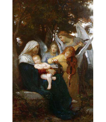 Vierge avec anges-1 impression d’art graphique