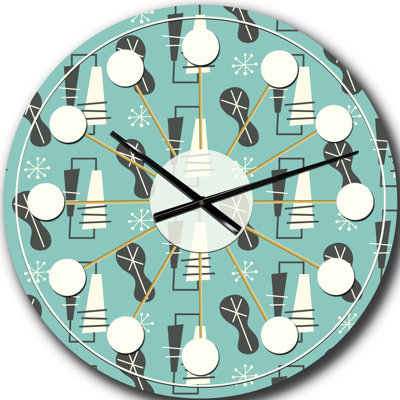 Horloge murale 1950 Mid-Century 1950