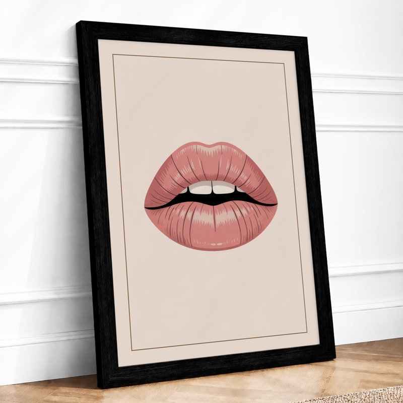 Soft Lips Study Modern - Print, A4 - 29.7 x 21.0 cm, Black