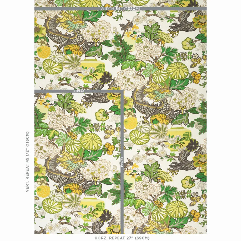 Chiang Mai Dragon Fabric, Citrus