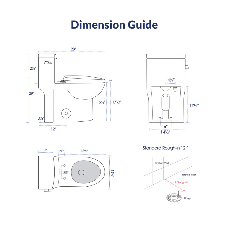 Toilette allongée une pièce avec surface vitrée Oakshire, 17,3 po de hauteur, 1,18 GPF WaterSense Tornado Flush MaP 1000 g, surface brute de 12 po