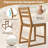 Solara 52"W 5-Piece Acacia Solid Wood Outdoor Dining Set with Cushions-322374087