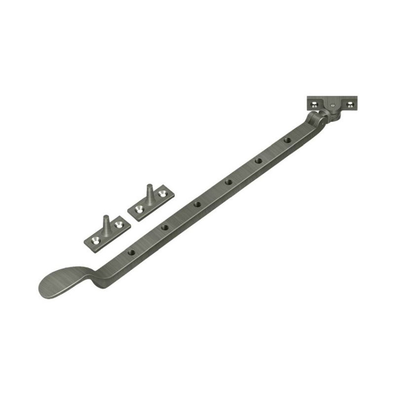 Colonial Casement Stay Adjuster, Antique Nickel