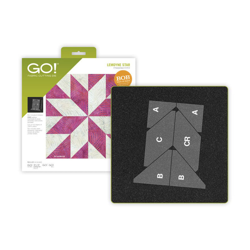 AccuQuilt GO! Matrice de découpe en bloc LeMonyne Star-9 "pour matelassage, couture, artisanat et projets de bricolage comme les chemins de table, les décorations murales, les motifs et plus encore