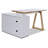 Hermie 55.12'' W L-Shaped Writing Desk with Cabinet