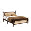 Grand lit avec planches de tête et de pied, pin, finition grand noyer, plateforme stable-1817996009