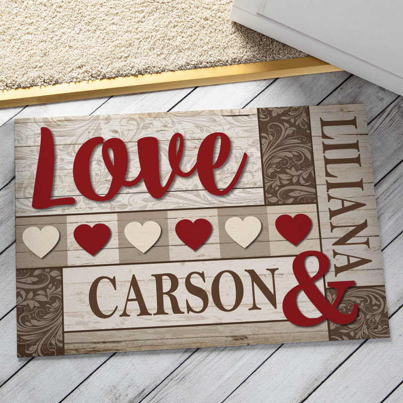 Tapis d'entrée antidérapant 27 "x 18" Deseri Love