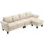 Banc modulaire beige à 4 compartiments moderne avec rangement For Living