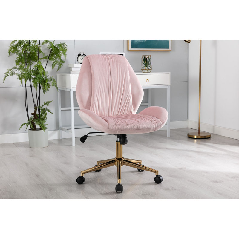 Velvet Task Chair, Pink