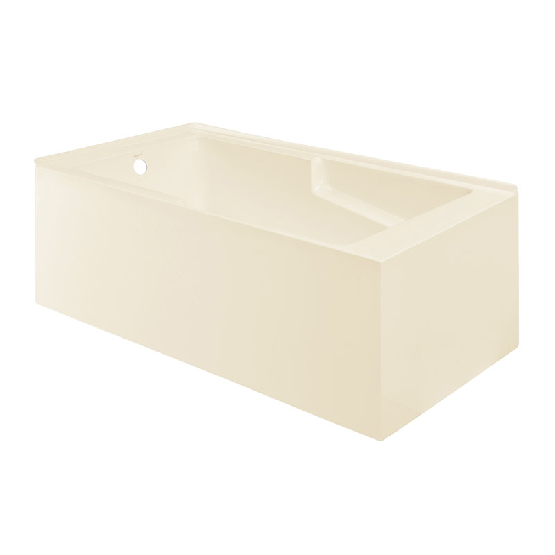 Claire 60 X 32 Drain Soaking Alcove Corner Apron Bathtub, Left, Glossy Bisque
