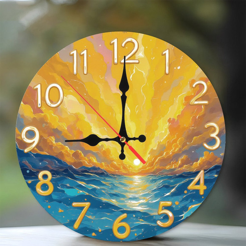 Ocean Sunset Clock Face Dial