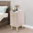 11.8" Ultra-Narrow Upholstered Nightstand with 3 Drawers, Modern Leather Bedside Table for Small Spaces