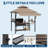 8x5 ft Double-Tier Grill Gazebo with 7x3 ft Front Awning, Heavy Duty Q235 Steel Frame, 2 Shelves, 10 Hooks & LED Lights for Patio, BBQ, Backyard, Claret-124629579